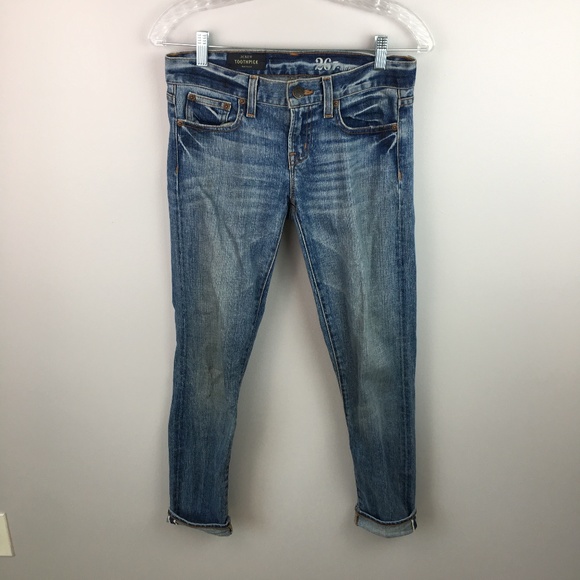 J. Crew light wash Toothpick skinny ankle jeans - Picture 4 of 8